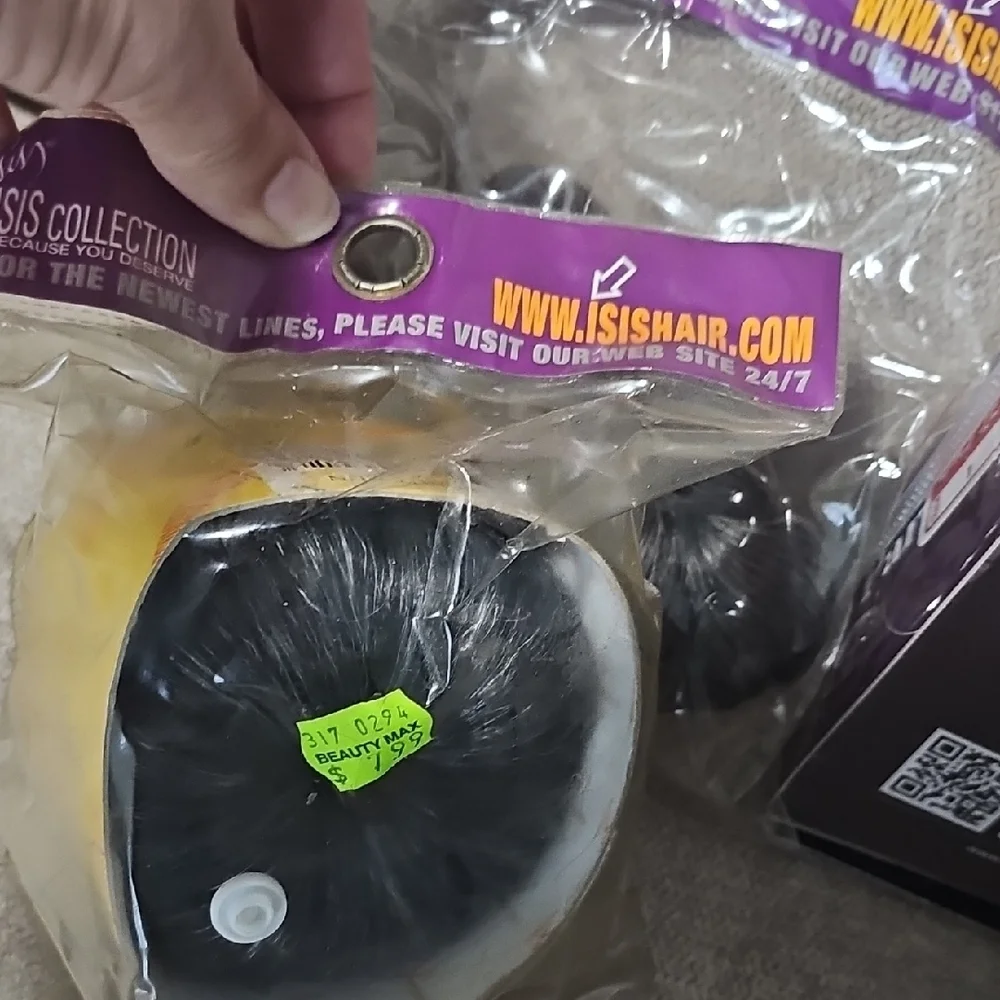 Party Lace Black Wig Set by Unknown Brand